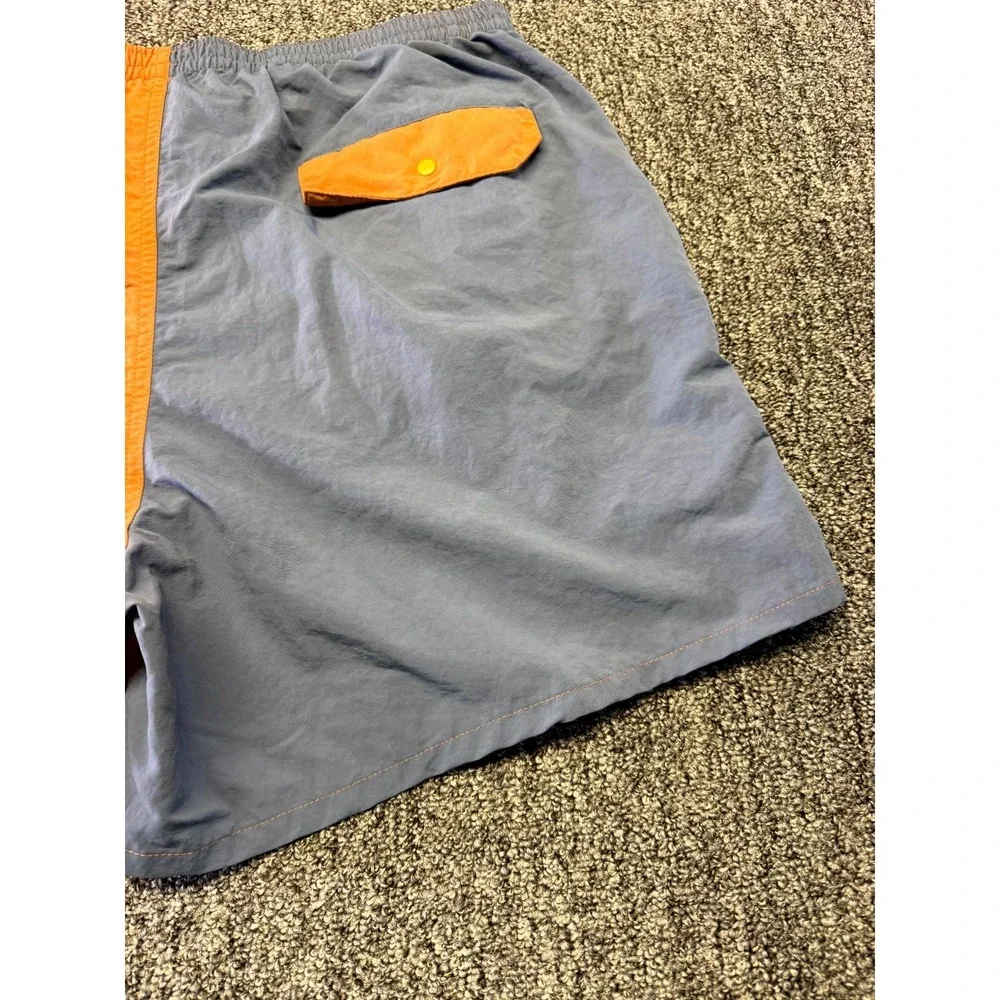 Patagonia Swim Shorts Mens Large Blue Orange Two Tone Nylon NetPlus Shells